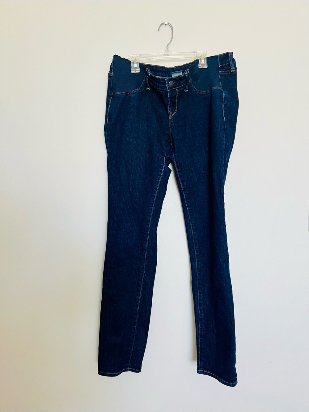 Old Navy Women's Maternity Skinny Jeans in Dark Blue Denim